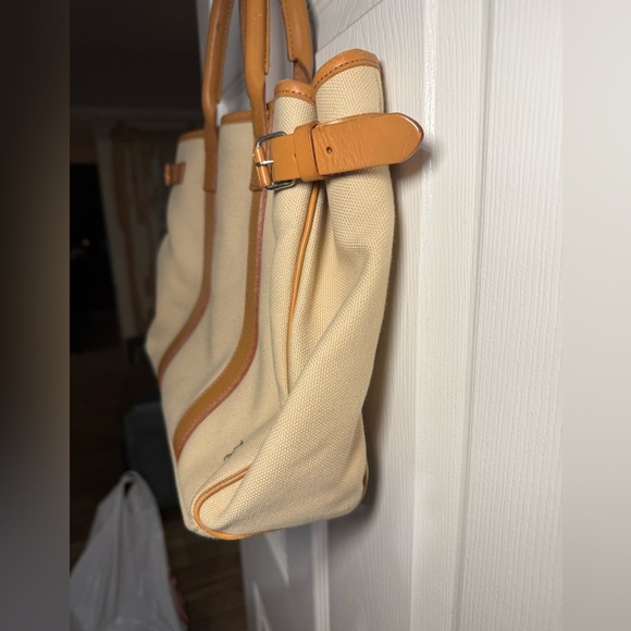 Burberry Authenticated Blue Label Canvas Tote Bag